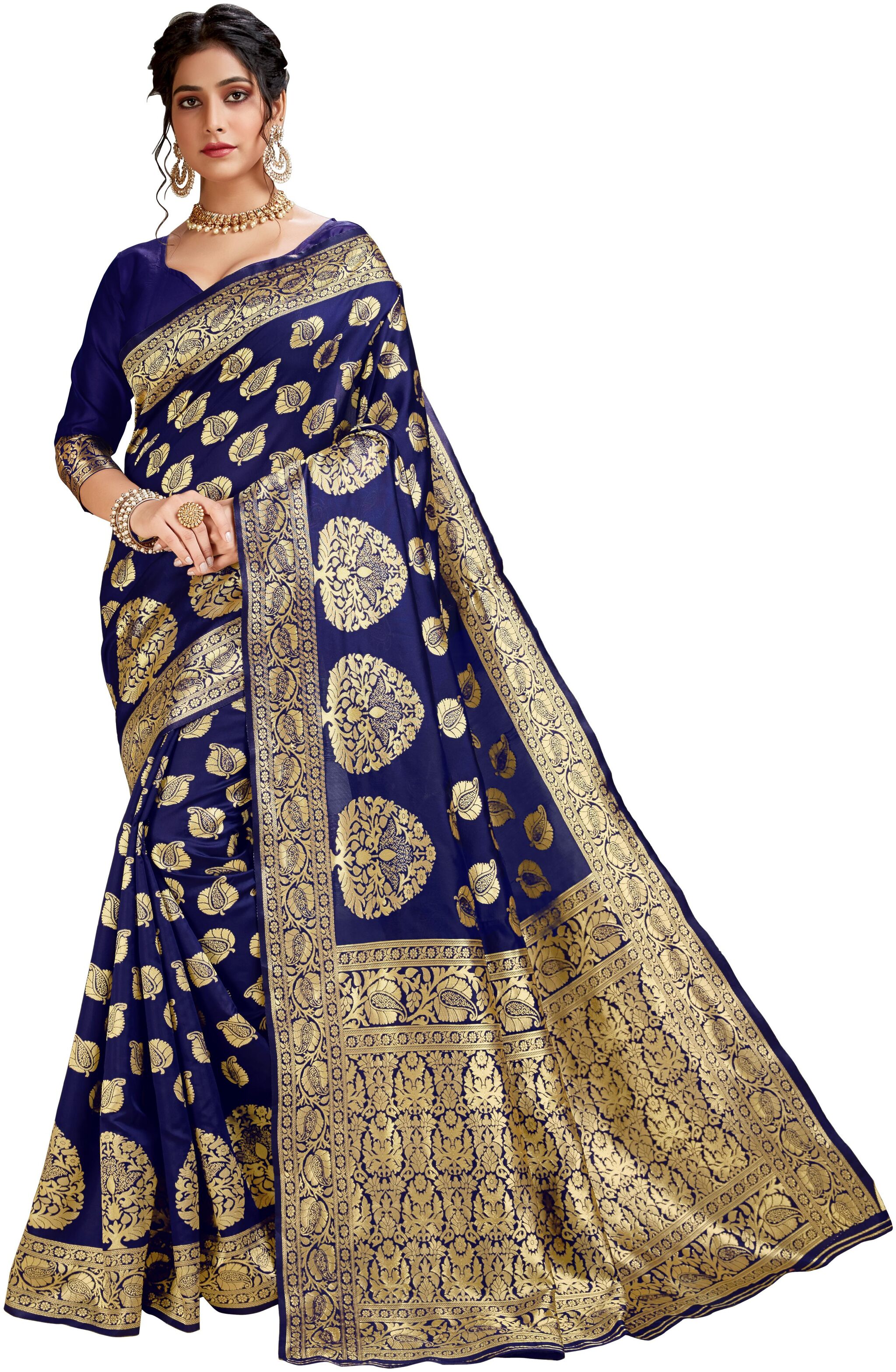 Genius Creation Womens Latest Design Blue Color Lichi Silk Saree With Blouse Piece
Genius Creation Womens Latest Design Blue Color Lichi Silk Saree With Blouse Piece