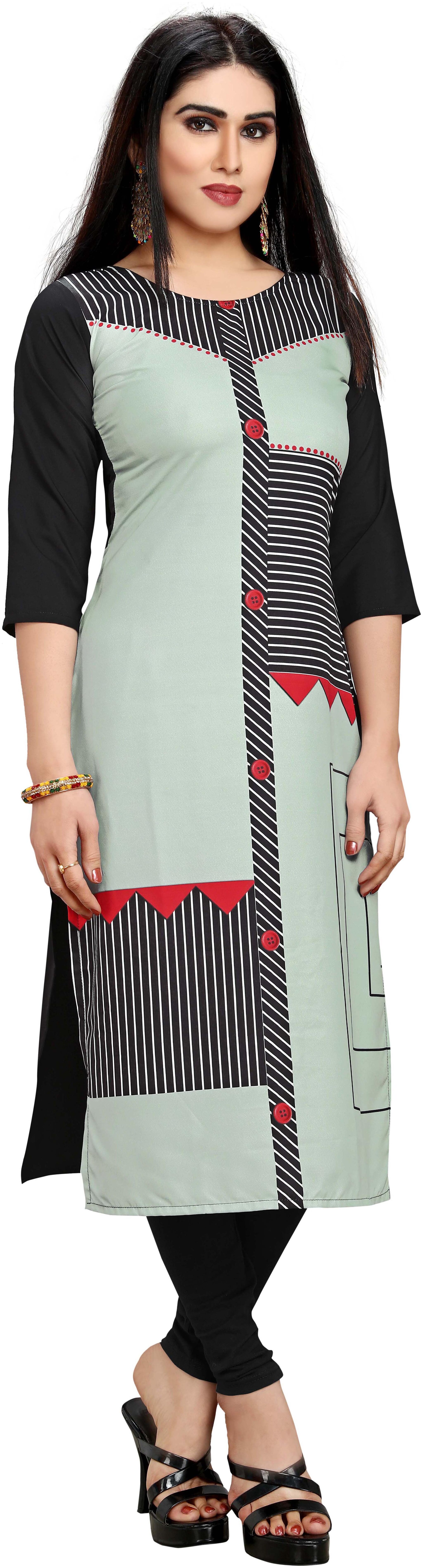 Globon Impex Women s Stylish New Trending Digital Printed Crepe Stright Kurti (Grey Red)
Globon Impex Women s Stylish New Trending Digital Printed Crepe Stright Kurti (Grey Red)
