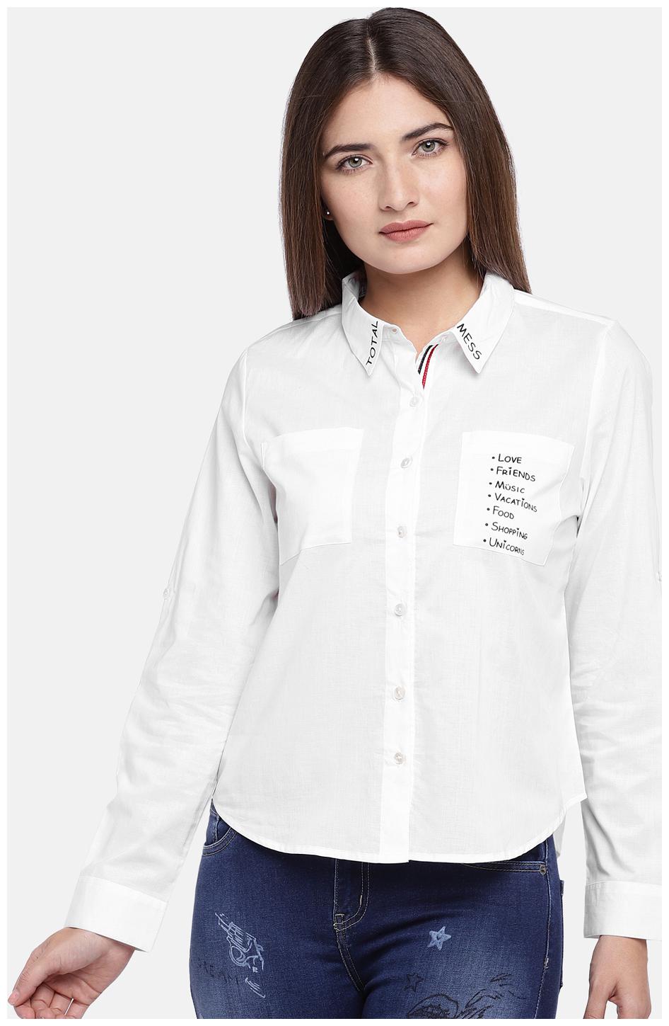 Globus Women White Printed Regular Fit Shirt
Globus Women White Printed Regular Fit Shirt