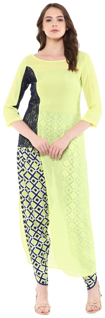 Green and Blue indo western dress
Green and Blue indo western dress