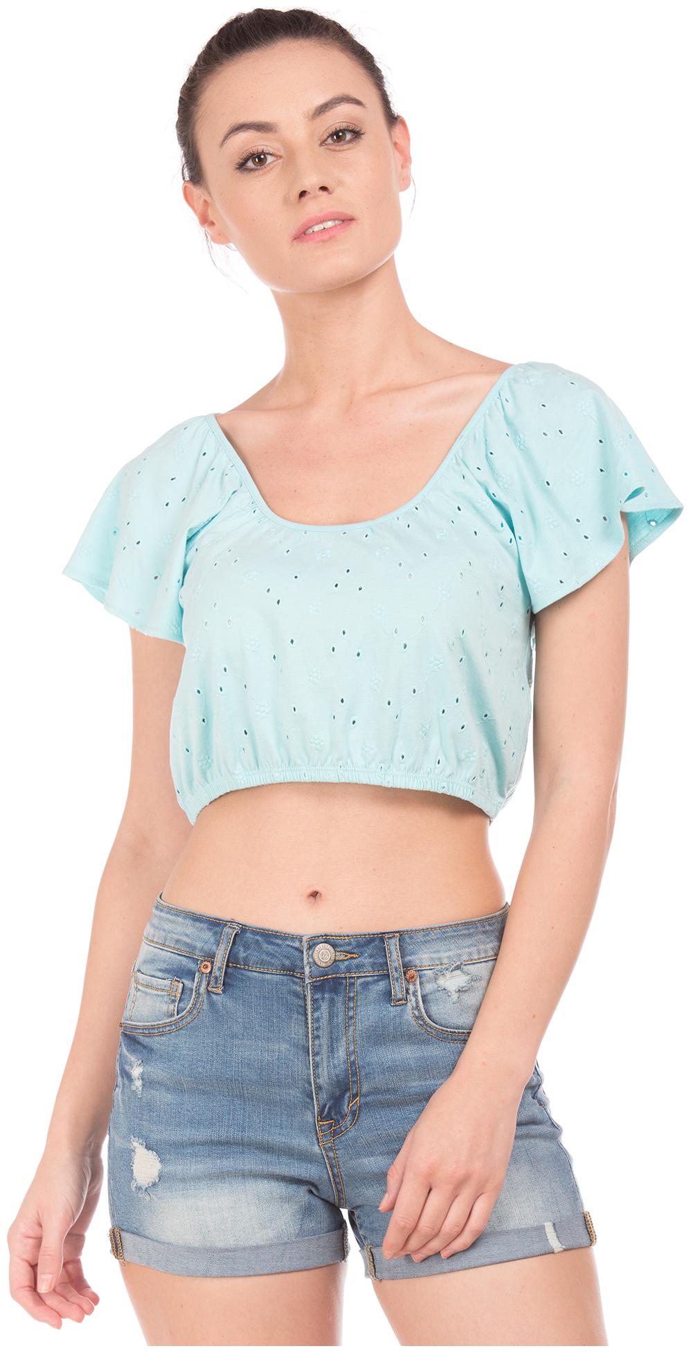 Aeropostale Women Solid Regular top - Blue 
Aeropostale Women Solid Regular top - Blue