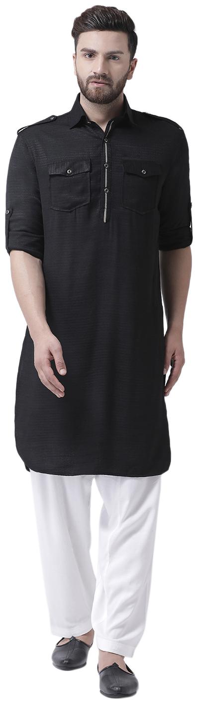 I Know Contrast Piping Black Cotton Silk Dobby Men Pathani Kurta with Viscose Rayon Salwar
I Know Contrast Piping Black Cotton Silk Dobby Men Pathani Kurta with Viscose Rayon Salwar