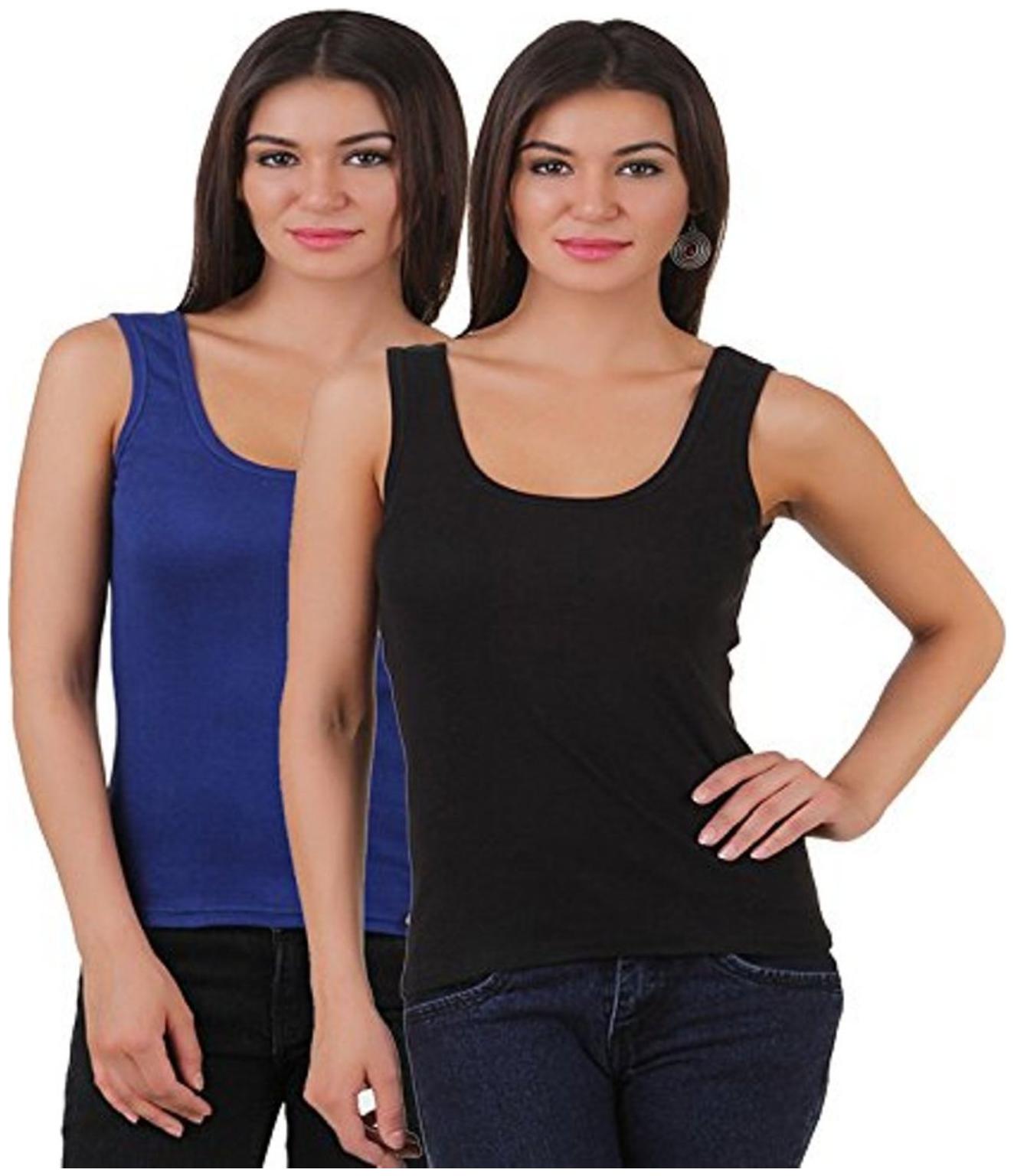 I Shop Girls Women s Blue Black Cotton Lycra Tank Top Spaghetti Combo Offer Pack of 2
I Shop Girls Women s Blue Black Cotton Lycra Tank Top Spaghetti Combo Offer Pack of 2