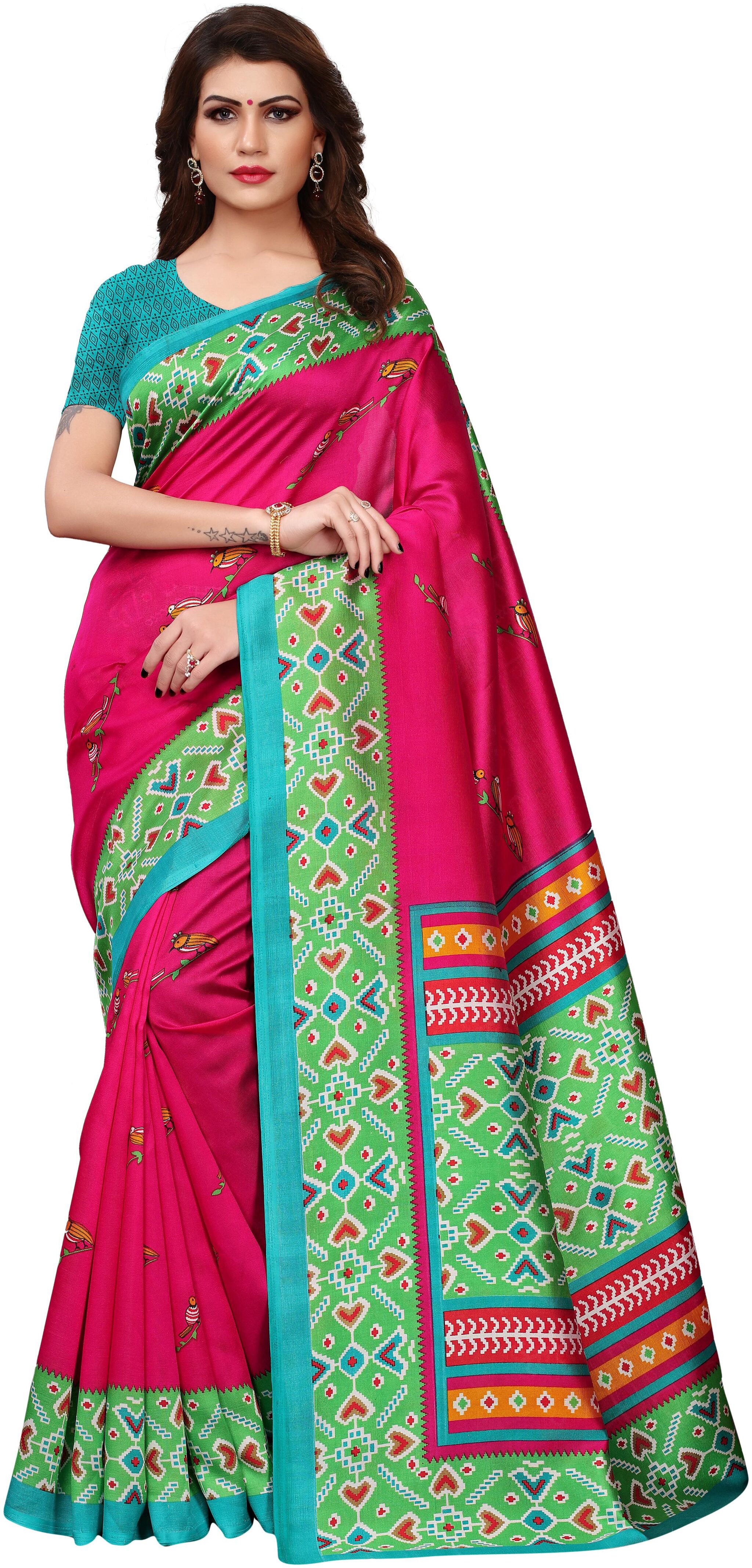 Indian Beauty Women Pink Color Mysore Silk Printed Saree With Blouse pcs (MARI-PINK Free Size)
Indian Beauty Women Pink Color Mysore Silk Printed Saree With Blouse pcs (MARI-PINK Free Size)