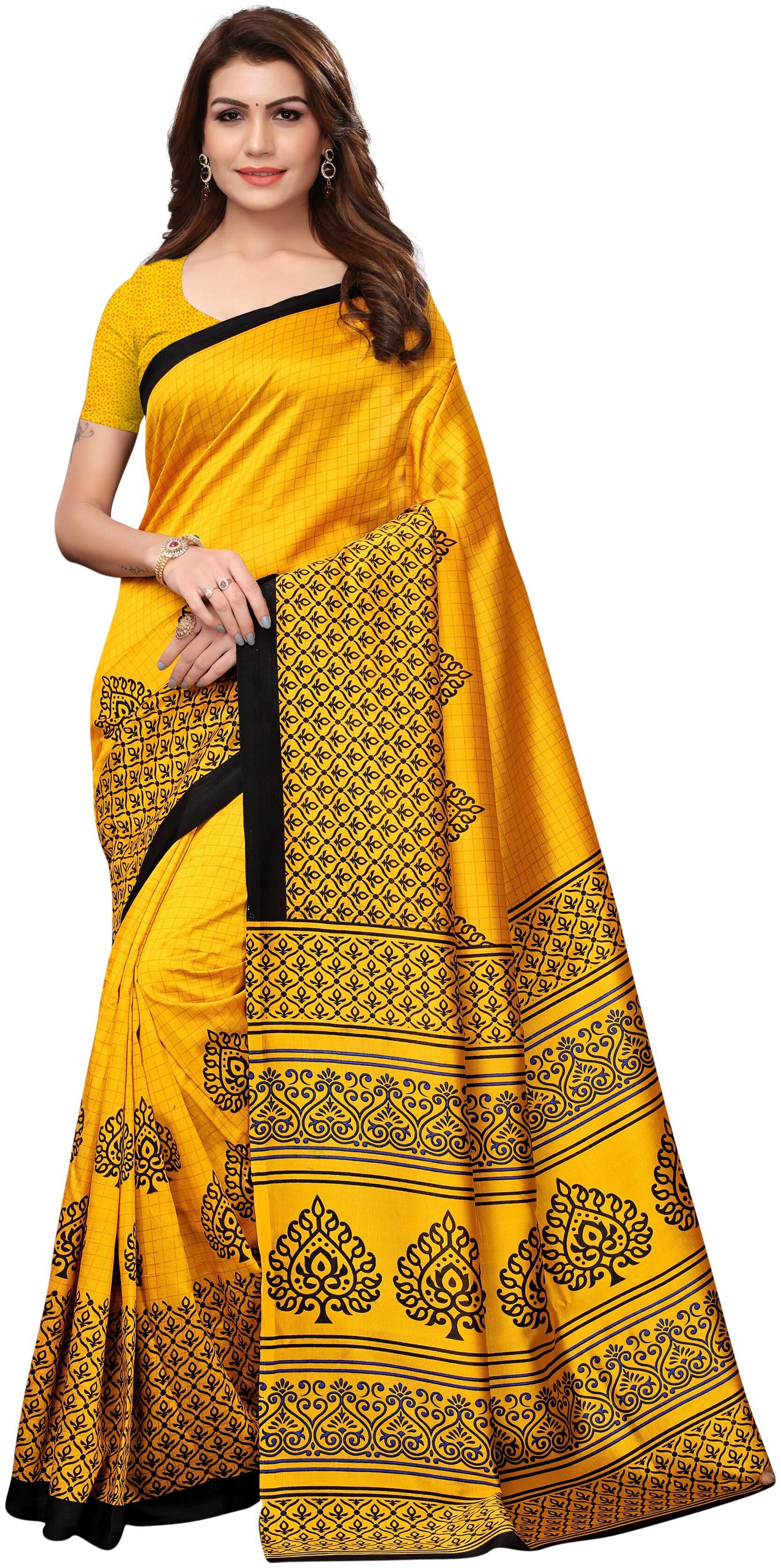 Indian Beauty Women Art Silk Printed Saree with Blouse pcs(SURYAMUKHI YELLOW Yellow Free Size)
Indian Beauty Women Art Silk Printed Saree with Blouse pcs(SURYAMUKHI YELLOW Yellow Free Size)