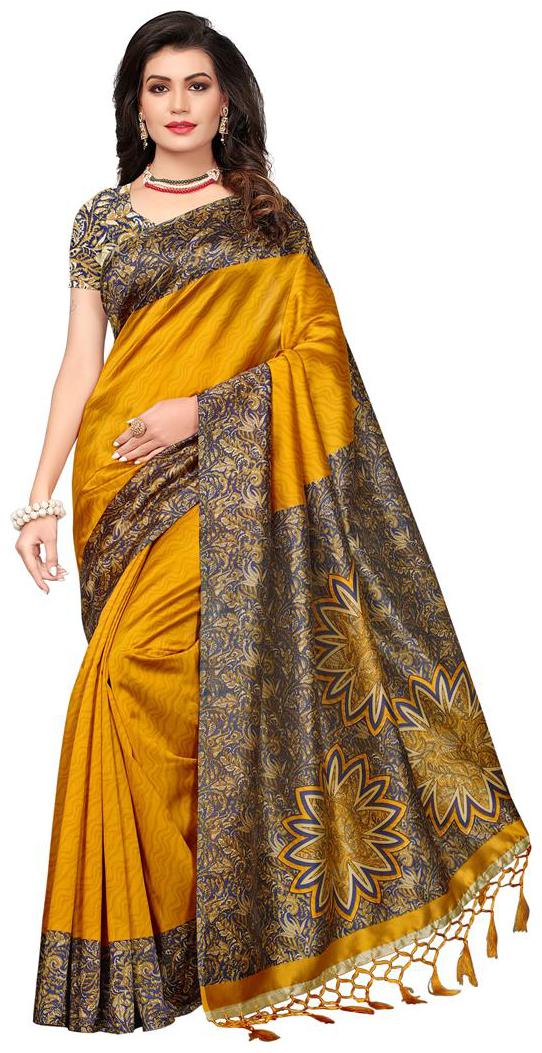 Indian Beauty Women s Yellow Color Art Mysore Silk Printed With Blouse Saree With Unstiched Blouse Piece
Indian Beauty Women s Yellow Color Art Mysore Silk Printed With Blouse Saree With Unstiched Blouse Piece
