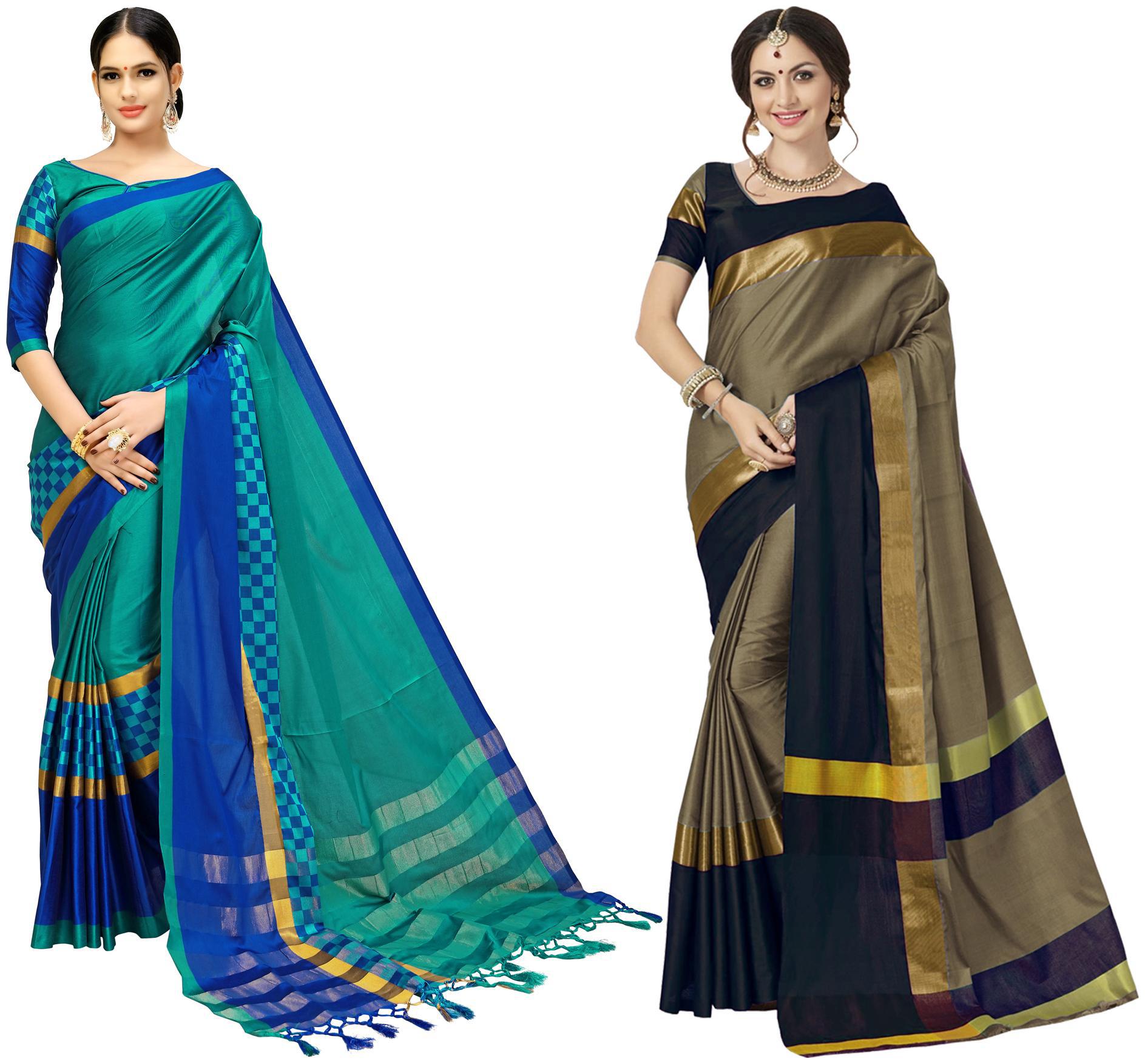 Indian Beauty Women s Multi Color Art Cotton Blend Silk Printed Saree With Blouse Piece (Pack of 2 Multi Color Free Size)
Indian Beauty Women s Multi Color Art Cotton Blend Silk Printed Saree With Blouse Piece (Pack of 2 Multi Color Free Size)