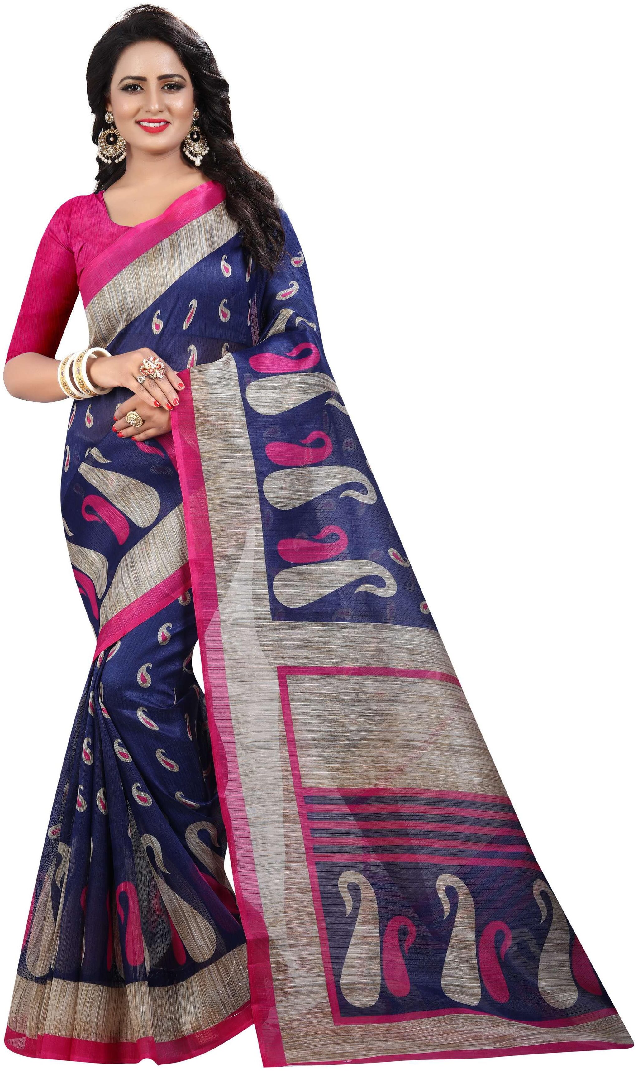 Indian Beauty Women s Blue Color Bhagalpuri Kota Printed Saree With Unstiched Blouse Piece
Indian Beauty Women s Blue Color Bhagalpuri Kota Printed Saree With Unstiched Blouse Piece