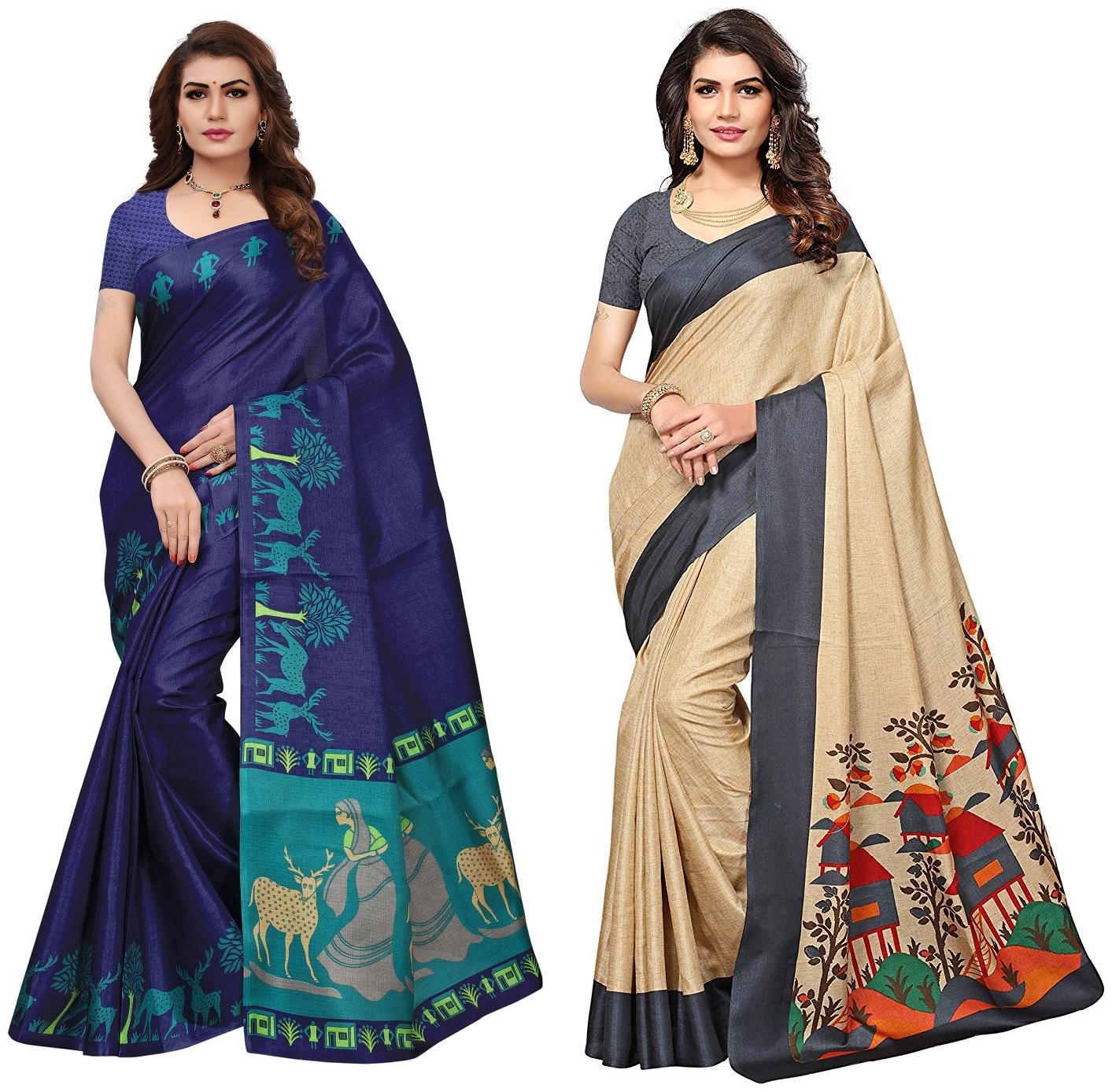 Indian Beauty Women s Multi Color Mysore Silk Printed Saree With Blouse Piece (Pack of 2 Multi Color Free Size)
Indian Beauty Women s Multi Color Mysore Silk Printed Saree With Blouse Piece (Pack of 2 Multi Color Free Size)