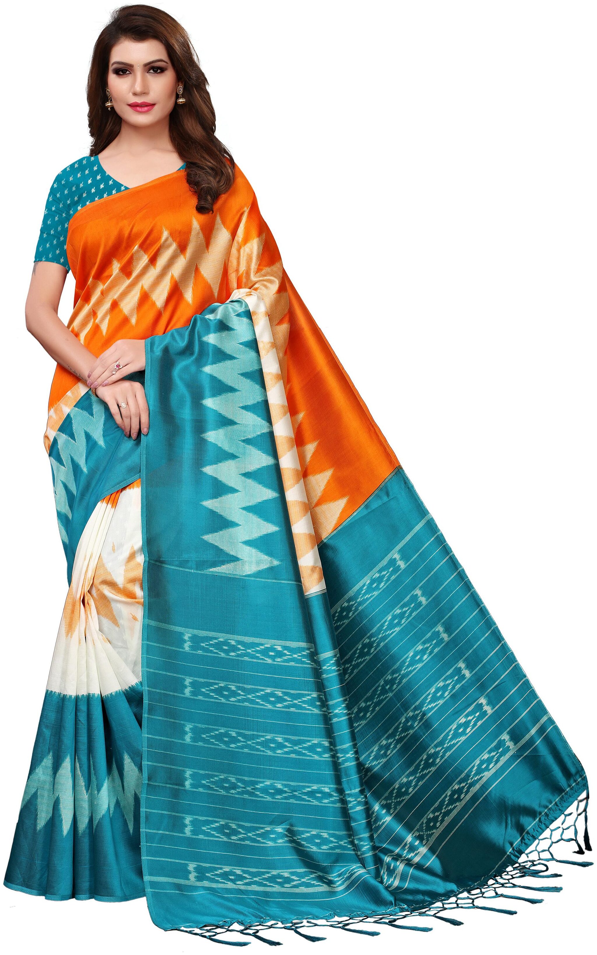 Indian Beauty Women Sky Blue Color Mysore Silk Printed Saree Border Tassels With Blouse pcs(MIRROR-ORANGE-SKY Free Size)
Indian Beauty Women Sky Blue Color Mysore Silk Printed Saree Border Tassels With Blouse pcs(MIRROR-ORANGE-SKY Free Size)