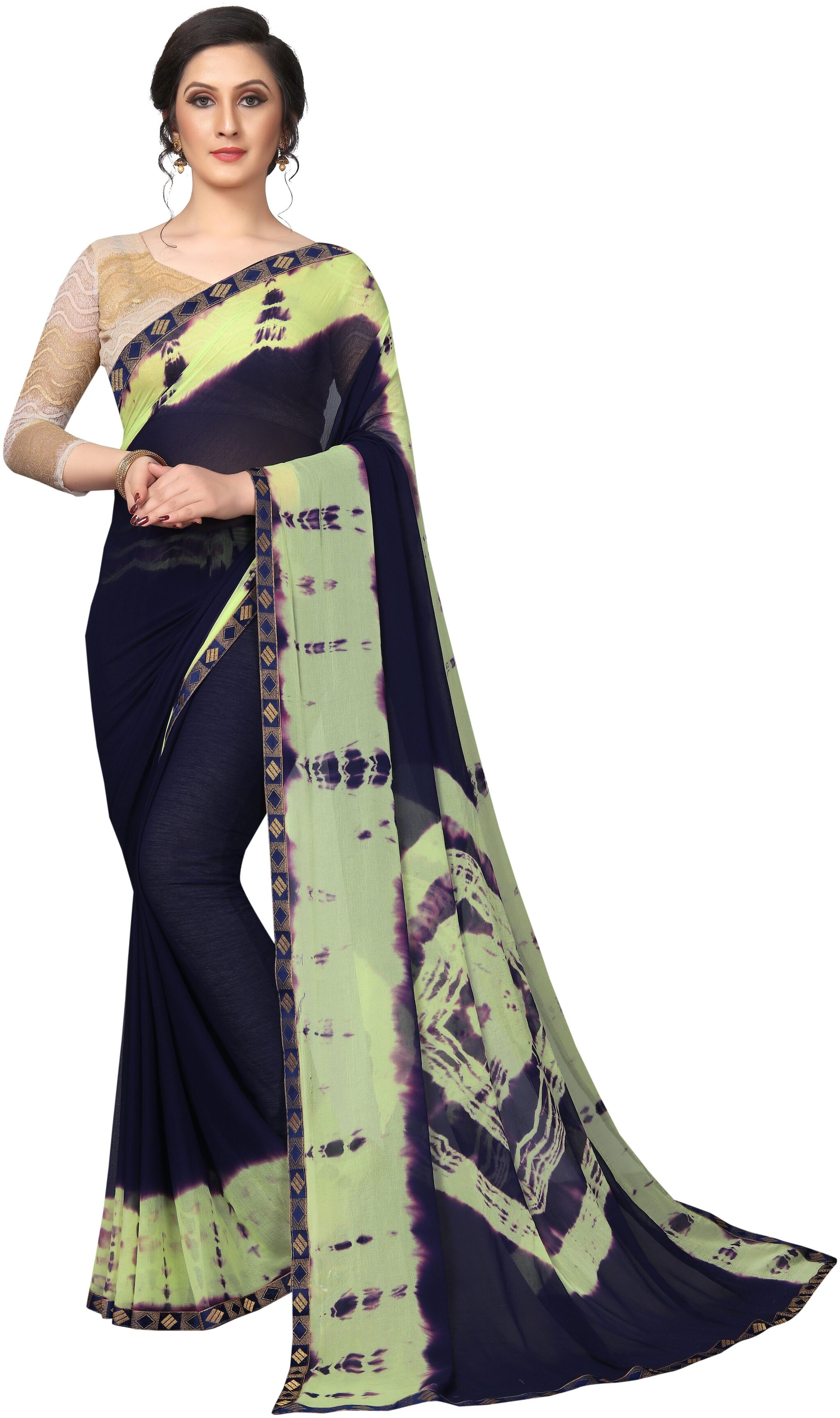 Indian Beauty Womens Blue Color Chiffon Printed Saree Border Lace With Blouse Piece
Indian Beauty Womens Blue Color Chiffon Printed Saree Border Lace With Blouse Piece