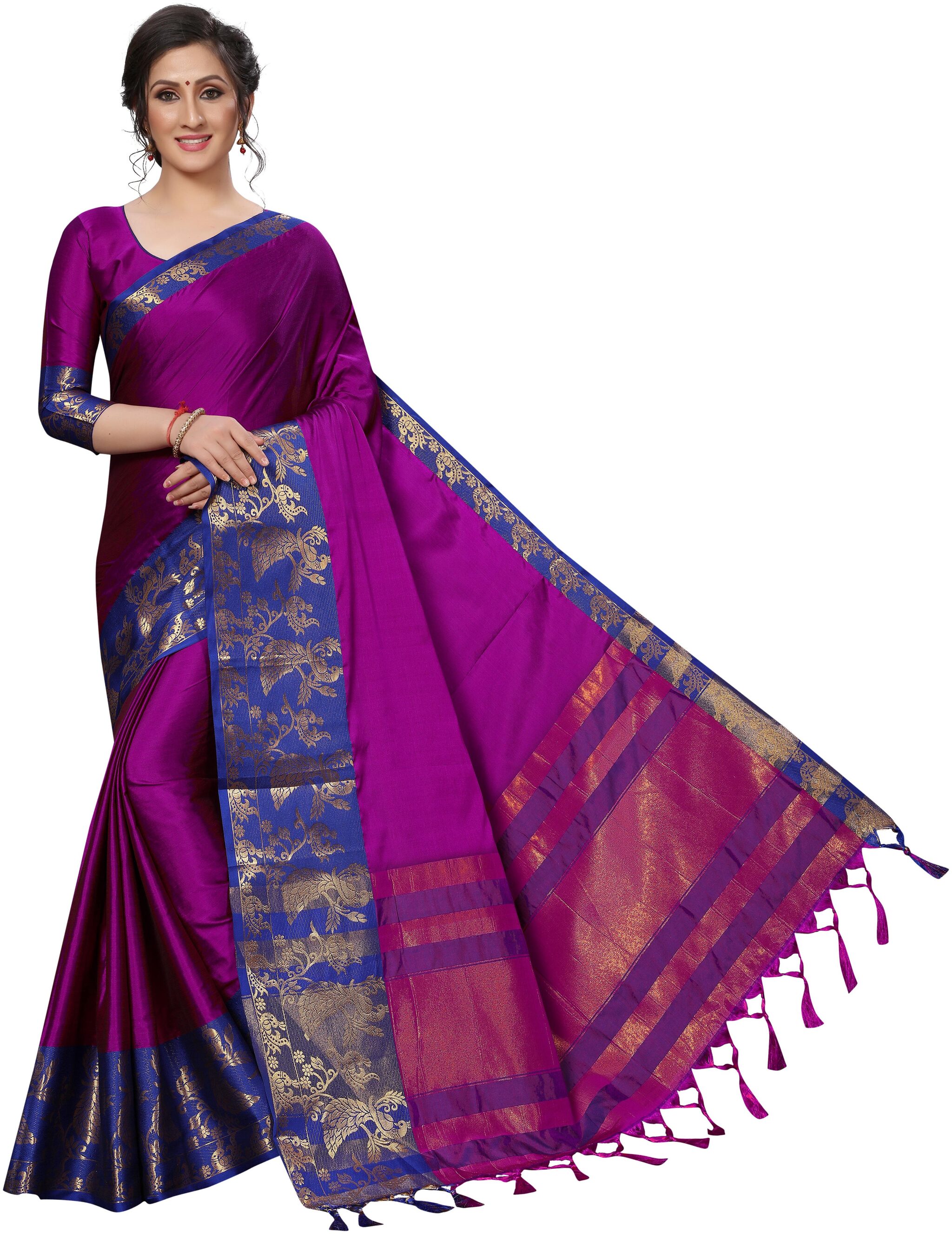 Indian Beauty Womens Purple Color Cotton Silk Blend Jacquard Work Saree Border Tassels With Blouse pcs(KESARI RANI Free Size)
Indian Beauty Womens Purple Color Cotton Silk Blend Jacquard Work Saree Border Tassels With Blouse pcs(KESARI RANI Free Size)