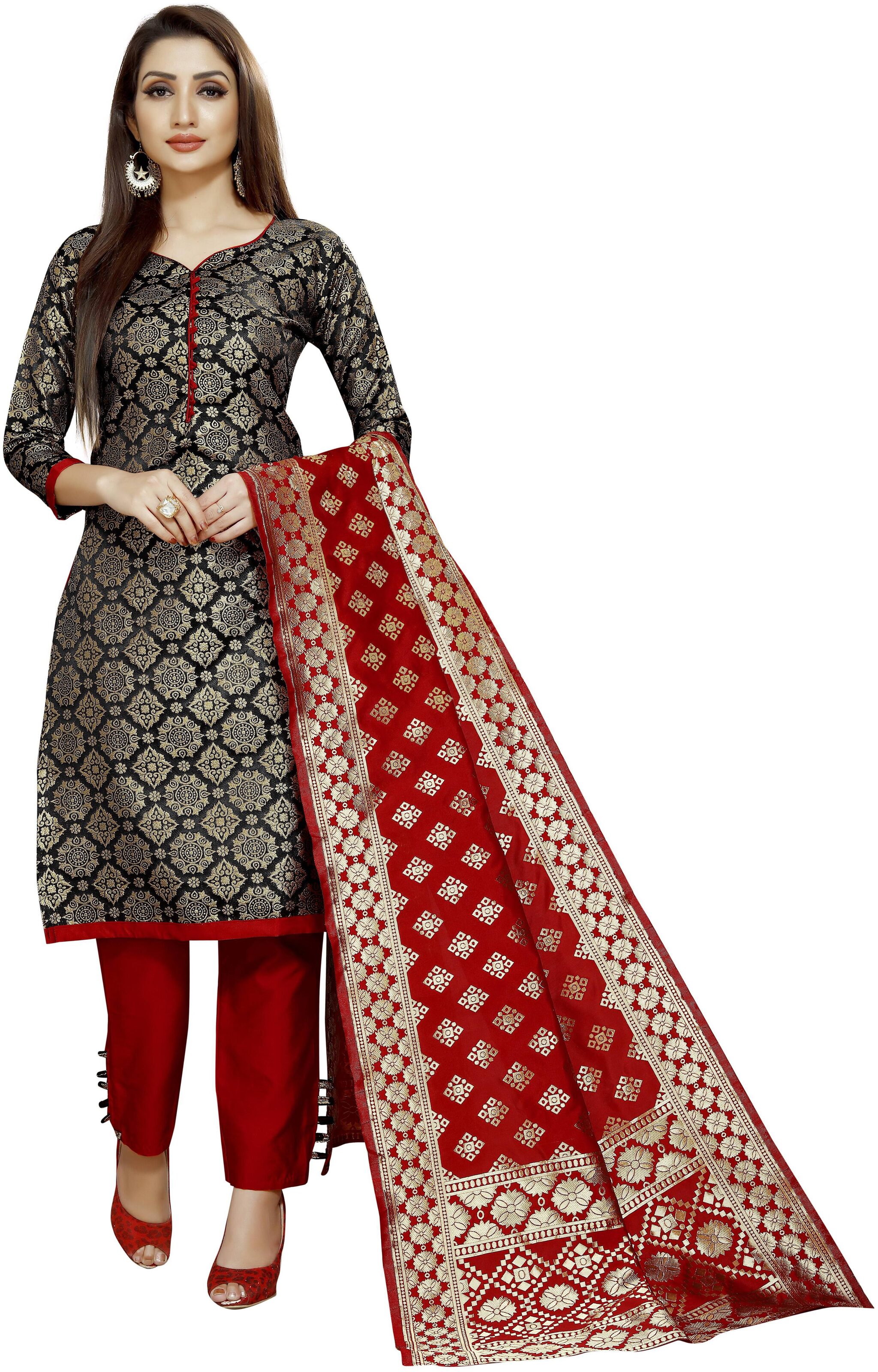 INDIAN BEAUTIFUL Black Unstitched Kurta with bottom dupatta With dupatta Dress Material
INDIAN BEAUTIFUL Black Unstitched Kurta with bottom dupatta With dupatta Dress Material