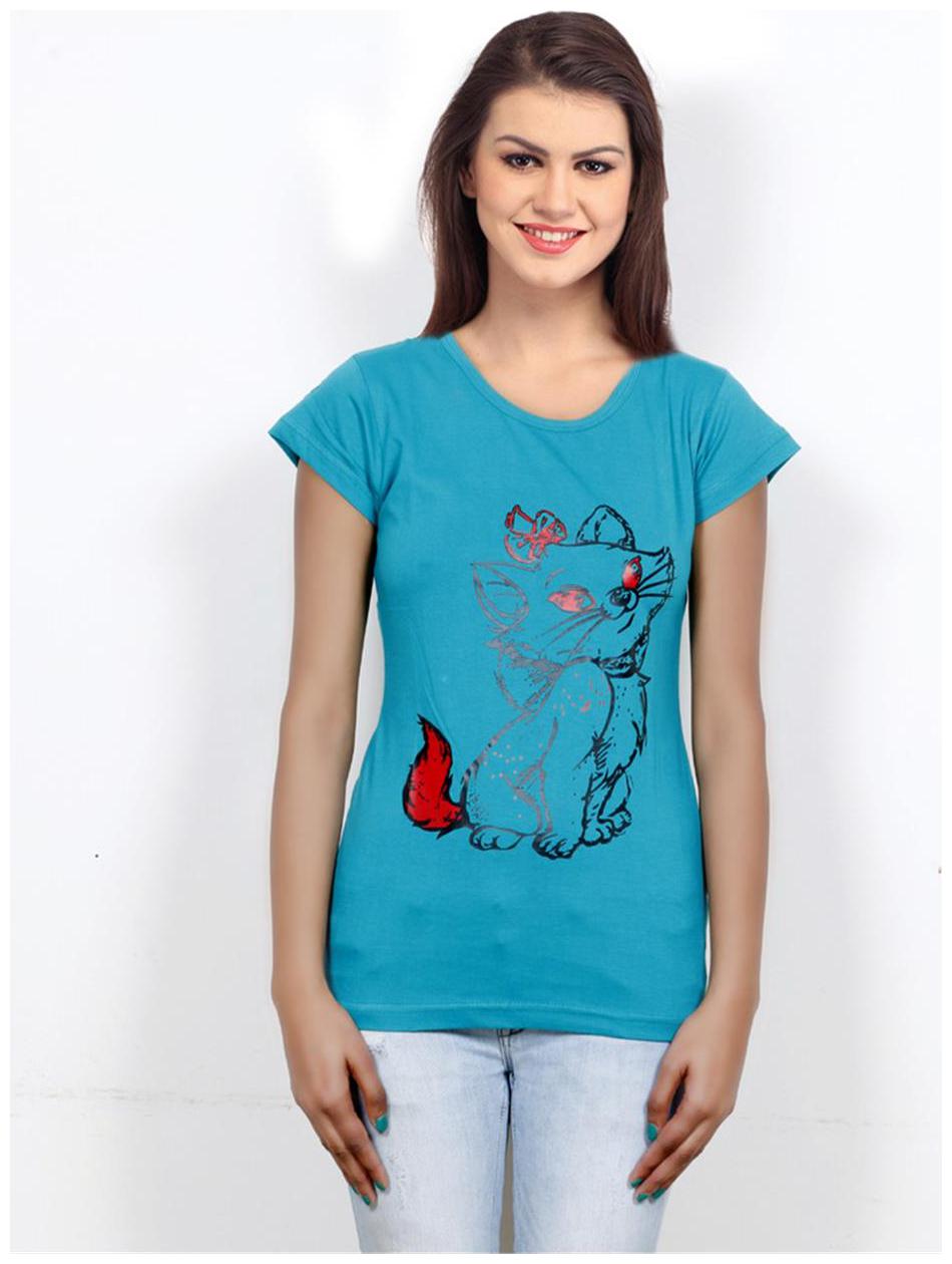 IndiWeaves Girls Cotton Blue Top