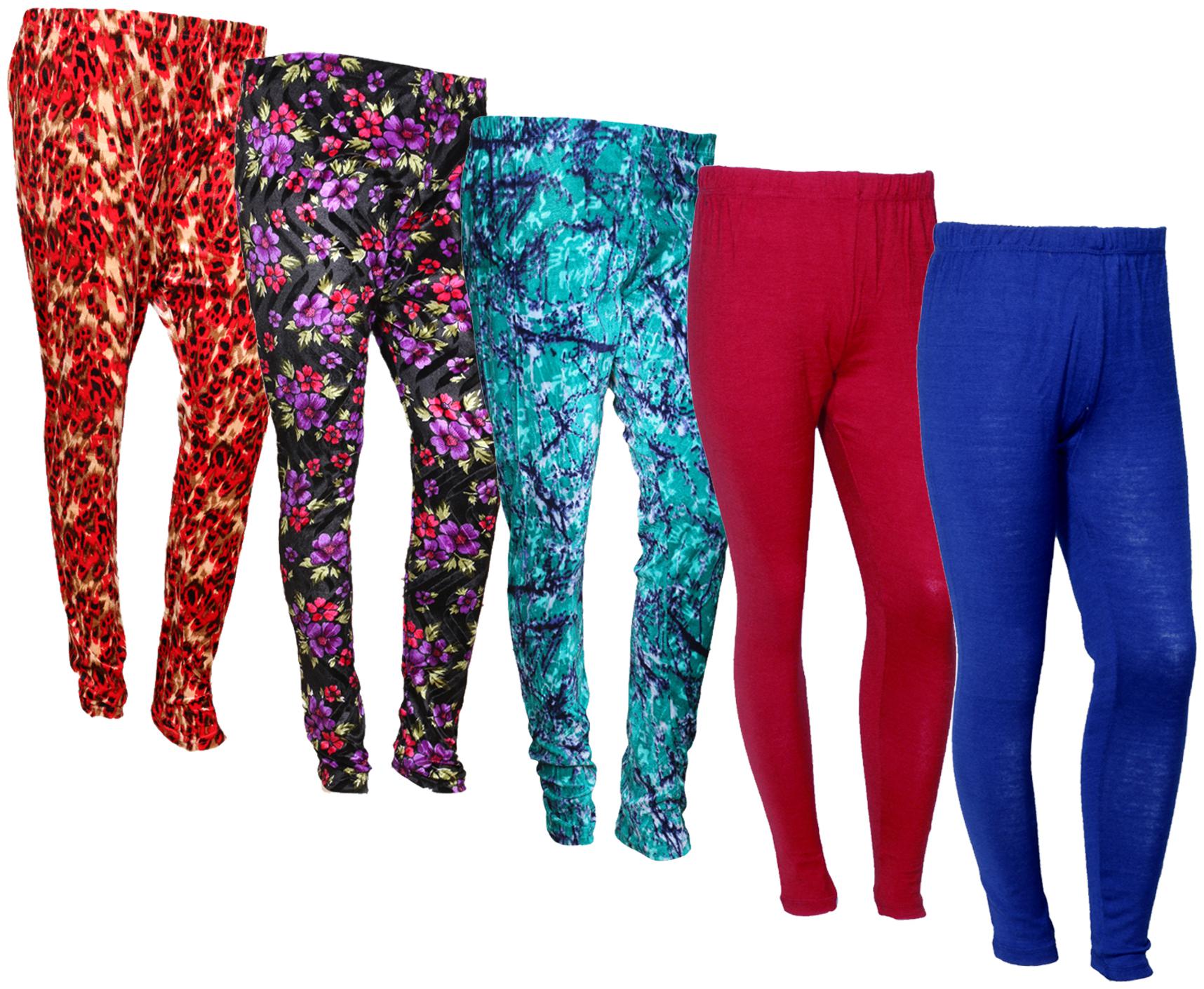 IndiWeaves Women Woolen Plain and Velvet Printed Leggings for Winters (Pack of 5)
IndiWeaves Women Woolen Plain and Velvet Printed Leggings for Winters (Pack of 5)