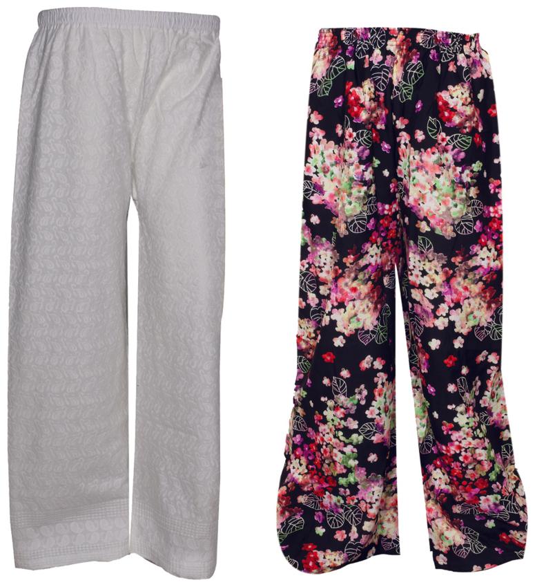 IndiWeaves Womens 1 Full Chikan Work Pallazo and 1 Printed Palazzo Combo Pack (Pack of 2 Palazo)
IndiWeaves Womens 1 Full Chikan Work Pallazo and 1 Printed Palazzo Combo Pack (Pack of 2 Palazo)