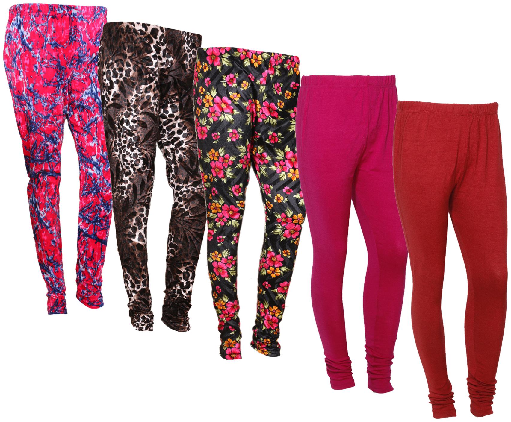 IndiWeaves Women Woolen Plain and Velvet Printed Leggings for Winters (Pack of 5)
IndiWeaves Women Woolen Plain and Velvet Printed Leggings for Winters (Pack of 5)