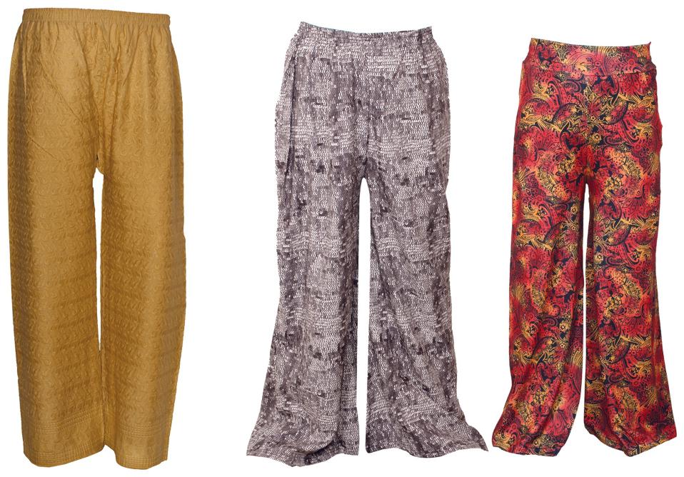 IndiWeaves Womens 1 Full Chikan Work Pallazo and 2 Printed Palazzo Combo Pack (Pack of 3 Palazo)
IndiWeaves Womens 1 Full Chikan Work Pallazo and 2 Printed Palazzo Combo Pack (Pack of 3 Palazo)