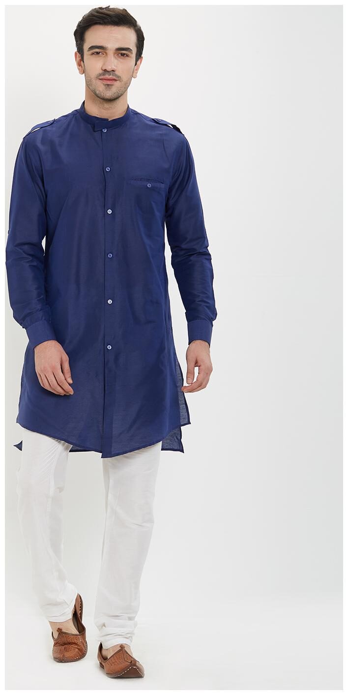 irin Navy Blue Poly Viscose Full Sleeves Solid Mandarin Kurta Churidar Set For Men
irin Navy Blue Poly Viscose Full Sleeves Solid Mandarin Kurta Churidar Set For Men