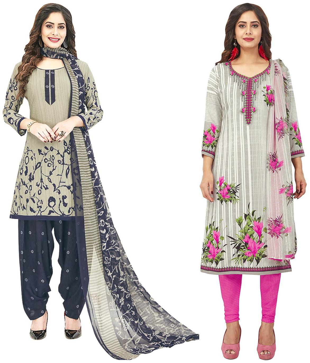 Jevi Prints Grey Unstitched Kurta with bottom dupatta With dupatta Dress Material
Jevi Prints Grey Unstitched Kurta with bottom dupatta With dupatta Dress Material