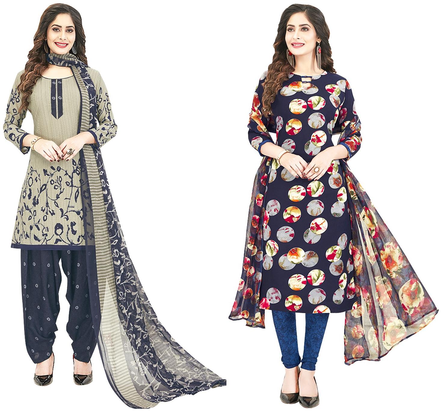 Jevi Prints Multi Unstitched Kurta with bottom dupatta With dupatta Dress Material
Jevi Prints Multi Unstitched Kurta with bottom dupatta With dupatta Dress Material