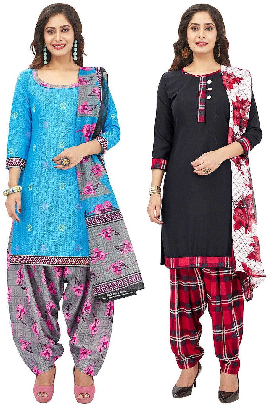 Jevi Prints Multi Unstitched Kurta with bottom dupatta With dupatta Dress Material 
Jevi Prints Multi Unstitched Kurta with bottom dupatta With dupatta Dress Material