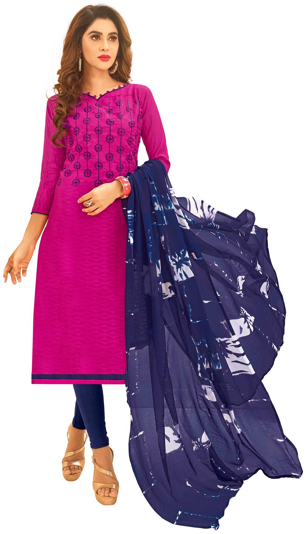 JHEENU Blue Purple Unstitched Kurta with bottom dupatta With dupatta Dress Material
JHEENU Blue Purple Unstitched Kurta with bottom dupatta With dupatta Dress Material