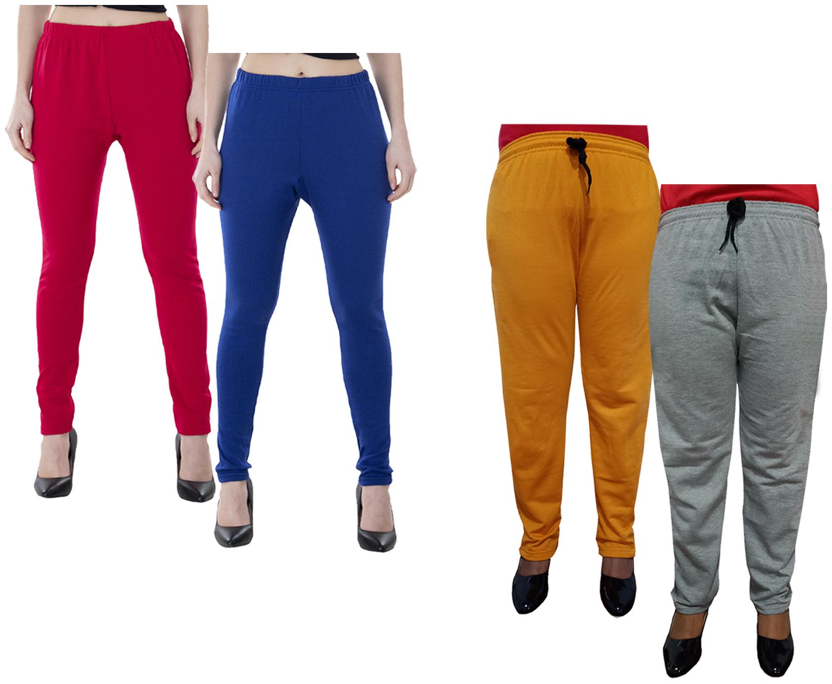 Kavya Women Regular fit Fleece Solid Track pants - Multi