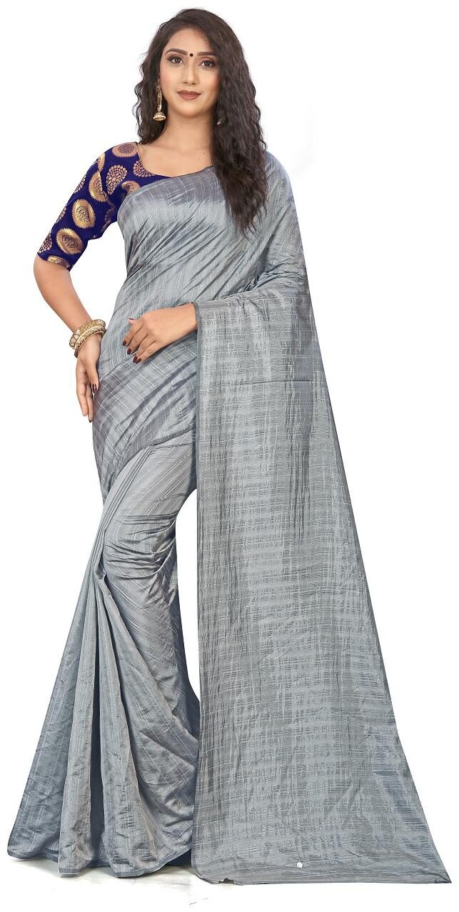 KF Collection Jacquard Bahubali Cotton Silk Saree With Unstitched Blue Blouse Piece (Grey)
KF Collection Jacquard Bahubali Cotton Silk Saree With Unstitched Blue Blouse Piece (Grey)