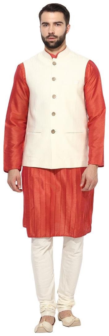 Kisah Men s Benarasi Jaquard Cotton Silk Self Design Waistcoat with Kurta and Churidar Set
Kisah Men s Benarasi Jaquard Cotton Silk Self Design Waistcoat with Kurta and Churidar Set