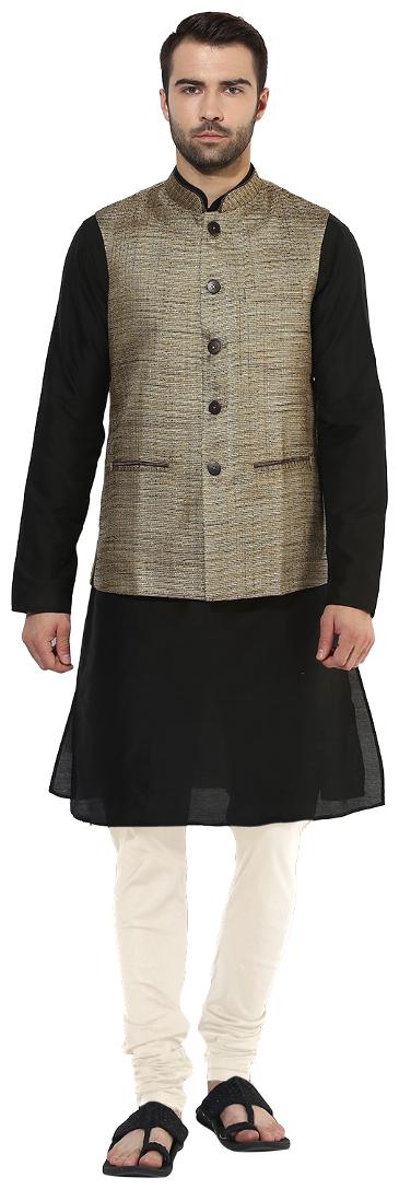 Kisah Men s Benarasi Jaquard Cotton Silk Brown Waistcoat with Kurta and Churidar Set
Kisah Men s Benarasi Jaquard Cotton Silk Brown Waistcoat with Kurta and Churidar Set