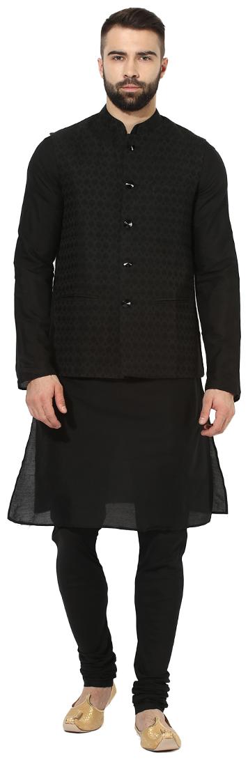 Kisah Men s Benarasi Cotton Silk Self Design Waistcoat with Kurta and Churidar Set
Kisah Men s Benarasi Cotton Silk Self Design Waistcoat with Kurta and Churidar Set