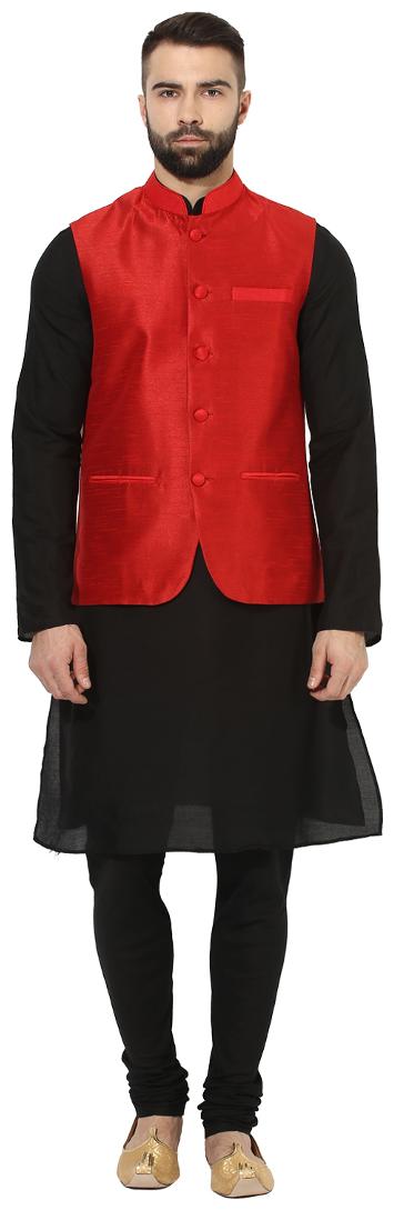 Kisah Men s Benarasi Cotton Silk Self Design Waistcoat with Kurta and Churidar Set
Kisah Men s Benarasi Cotton Silk Self Design Waistcoat with Kurta and Churidar Set