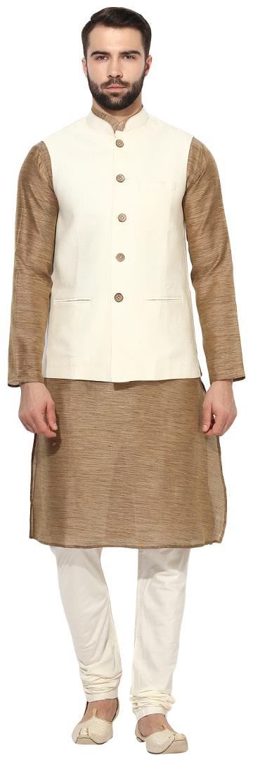 Kisah Men s Benarasi Jaquard Cotton Silk Self Design Waistcoat with Kurta and Churidar Set
Kisah Men s Benarasi Jaquard Cotton Silk Self Design Waistcoat with Kurta and Churidar Set