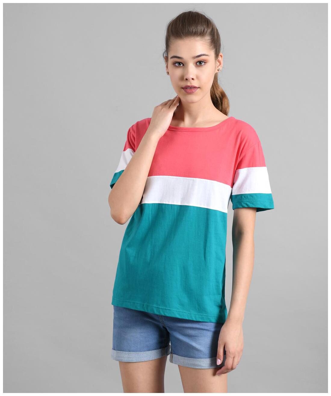 Kotty Women Multi Regular fit Round neck Cotton T shirt
Kotty Women Multi Regular fit Round neck Cotton T shirt