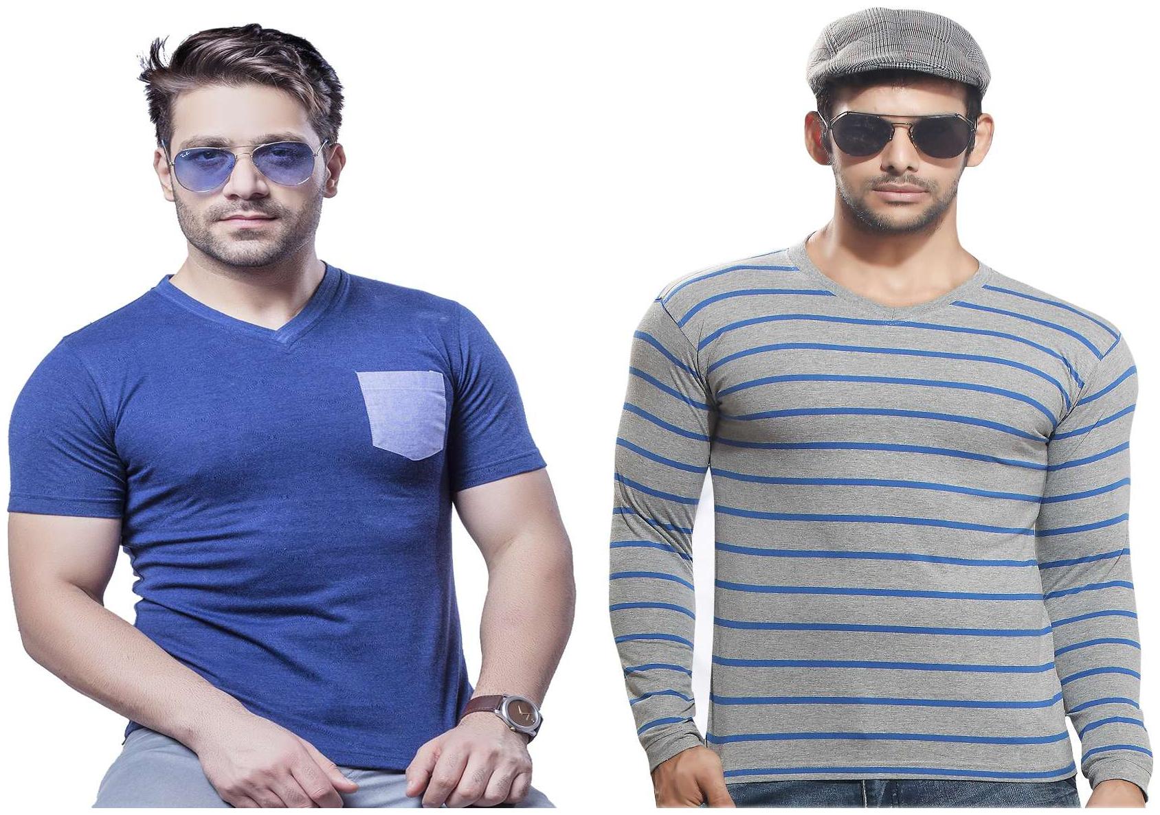 Kundan Exclusive Men s 100 Pure-Cotton V-Neck Full Sleeves Slim Fit T Shirt in Stripe Pattern Fancy Denim Look Half Sleeves T Shirt
Kundan Exclusive Men s 100 Pure-Cotton V-Neck Full Sleeves Slim Fit T Shirt in Stripe Pattern Fancy Denim Look Half Sleeves T Shirt