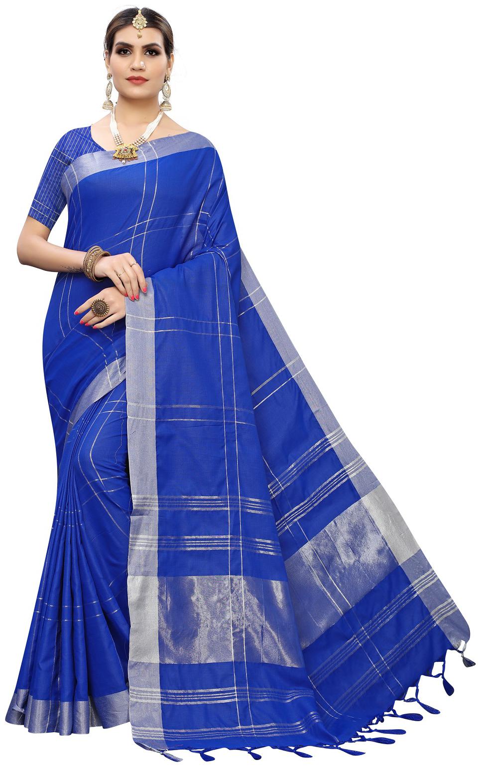 Lady Shopi Women S Fancy Cotton Silk Saree(Disco Royal Blue Royal Blue Free Size) Striped
Lady Shopi Women S Fancy Cotton Silk Saree(Disco Royal Blue Royal Blue Free Size) Striped