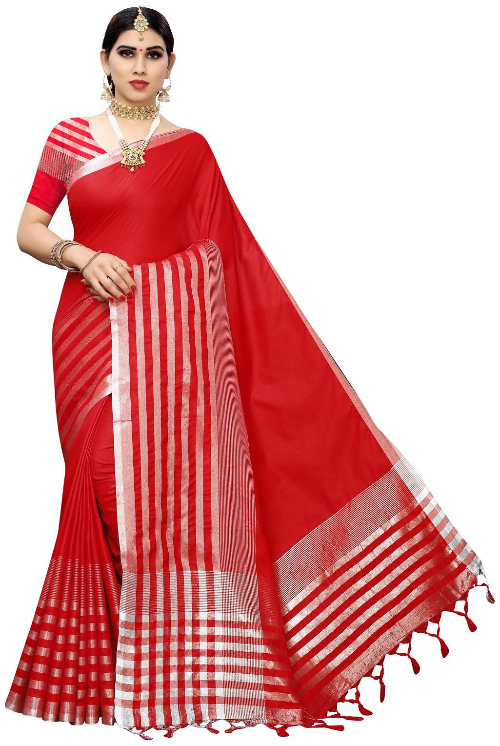Lady Shopi Women S Fancy Cotton Silk Saree(Twitter Red Red Free Size) Striped
Lady Shopi Women S Fancy Cotton Silk Saree(Twitter Red Red Free Size) Striped
