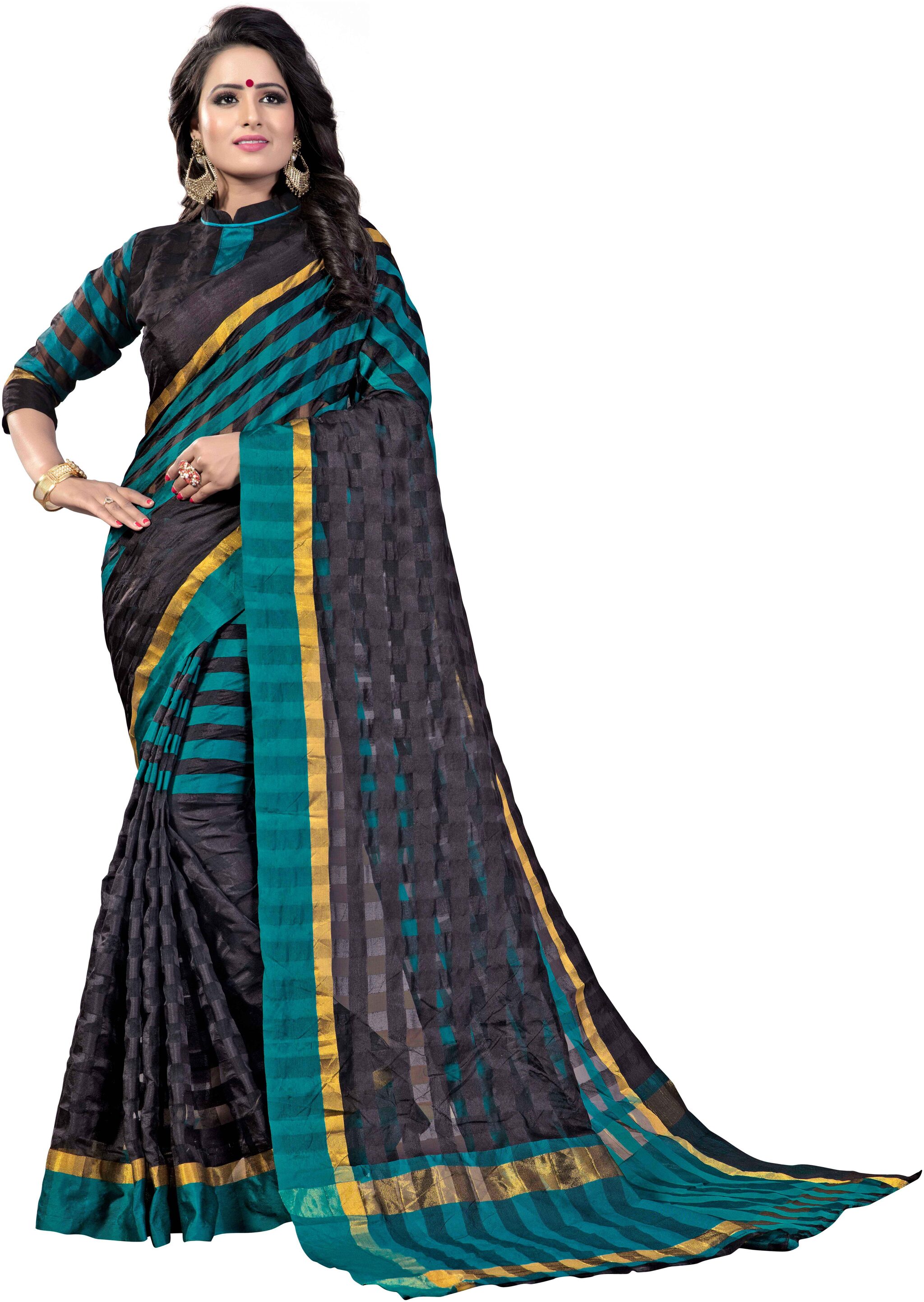 Lake Prints Women s Blened Cotton Saree