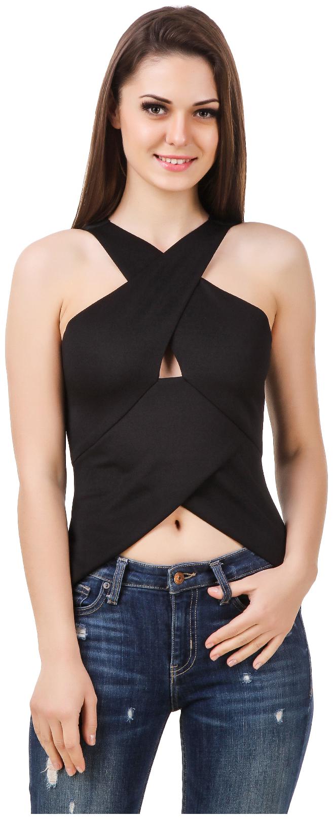 Le Bourgeois Black sweet heart cut out sleeveless with back zip closer halter neck top for women
Le Bourgeois Black sweet heart cut out sleeveless with back zip closer halter neck top for women