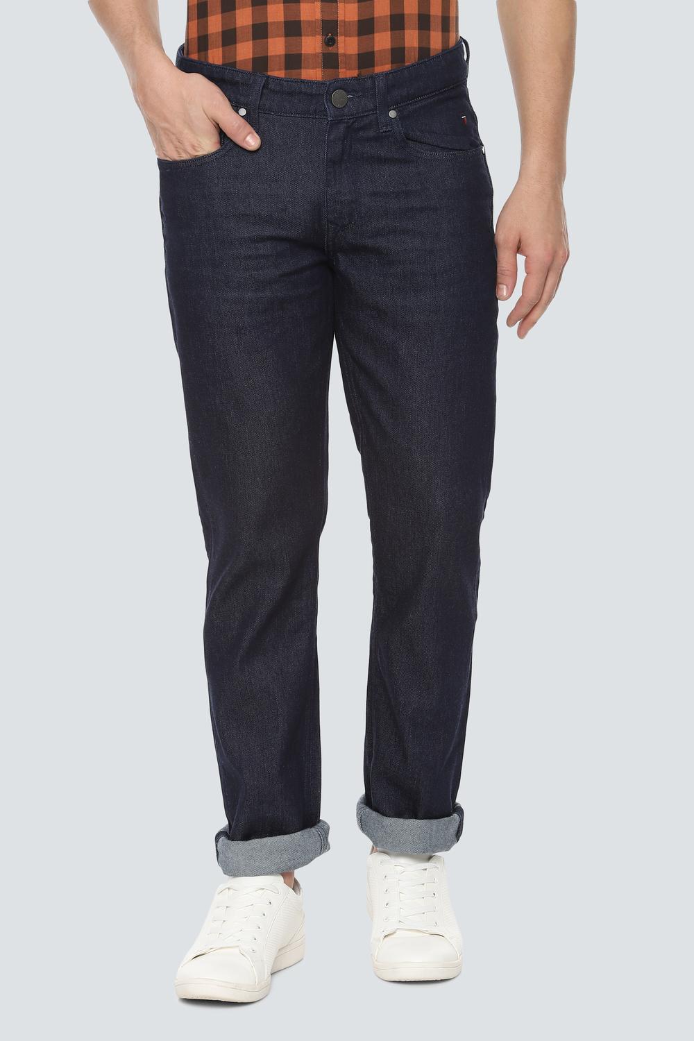Louis Philippe Men Navy Blue Slim Fit Jeans