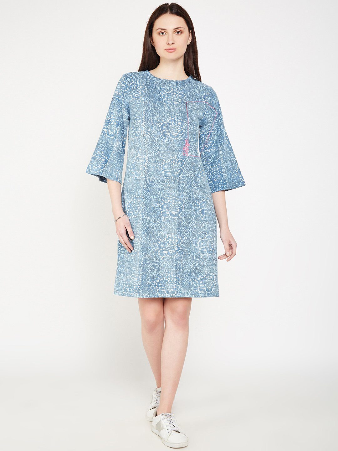 Lyla Women Round Neck A Line Dress (Blue)
Lyla Women Round Neck A Line Dress (Blue)