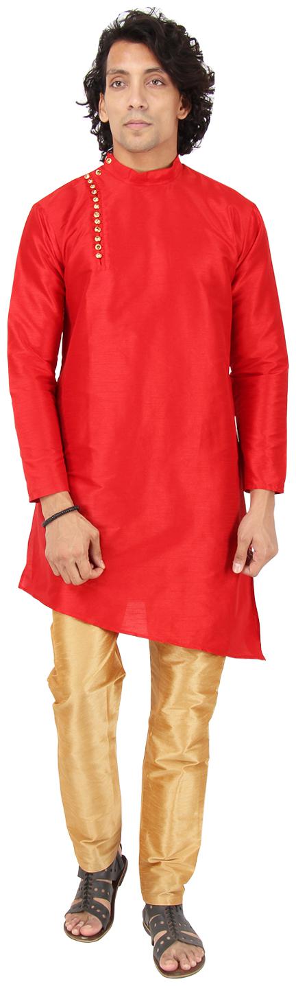 Maharaja Mens Raw Silk Indian Ethnic Designer Kurta Pyjama Set for Diwali Festival Occasion Wear in Red
Maharaja Mens Raw Silk Indian Ethnic Designer Kurta Pyjama Set for Diwali Festival Occasion Wear in Red