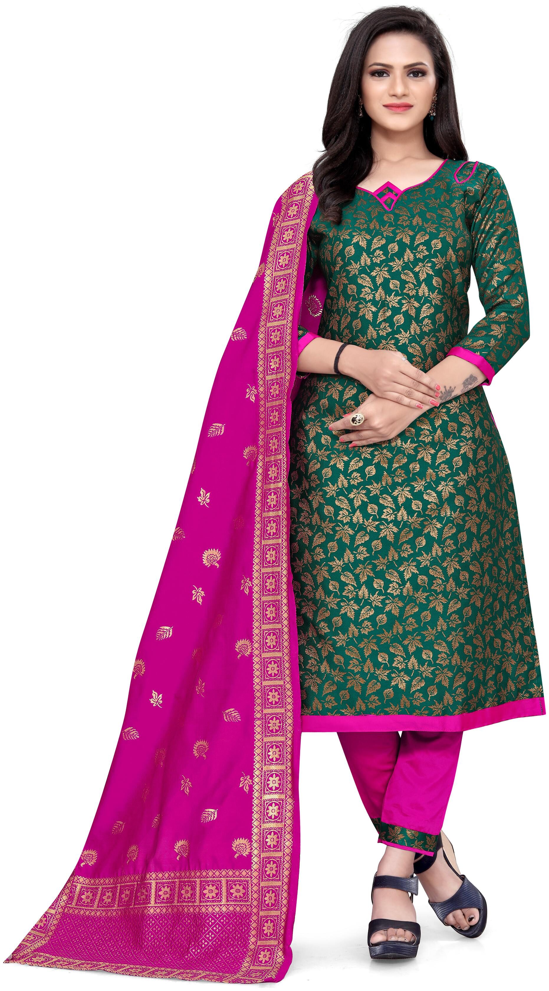 MANVAA Green Unstitched Kurta with bottom dupatta With dupatta Dress Material
MANVAA Green Unstitched Kurta with bottom dupatta With dupatta Dress Material