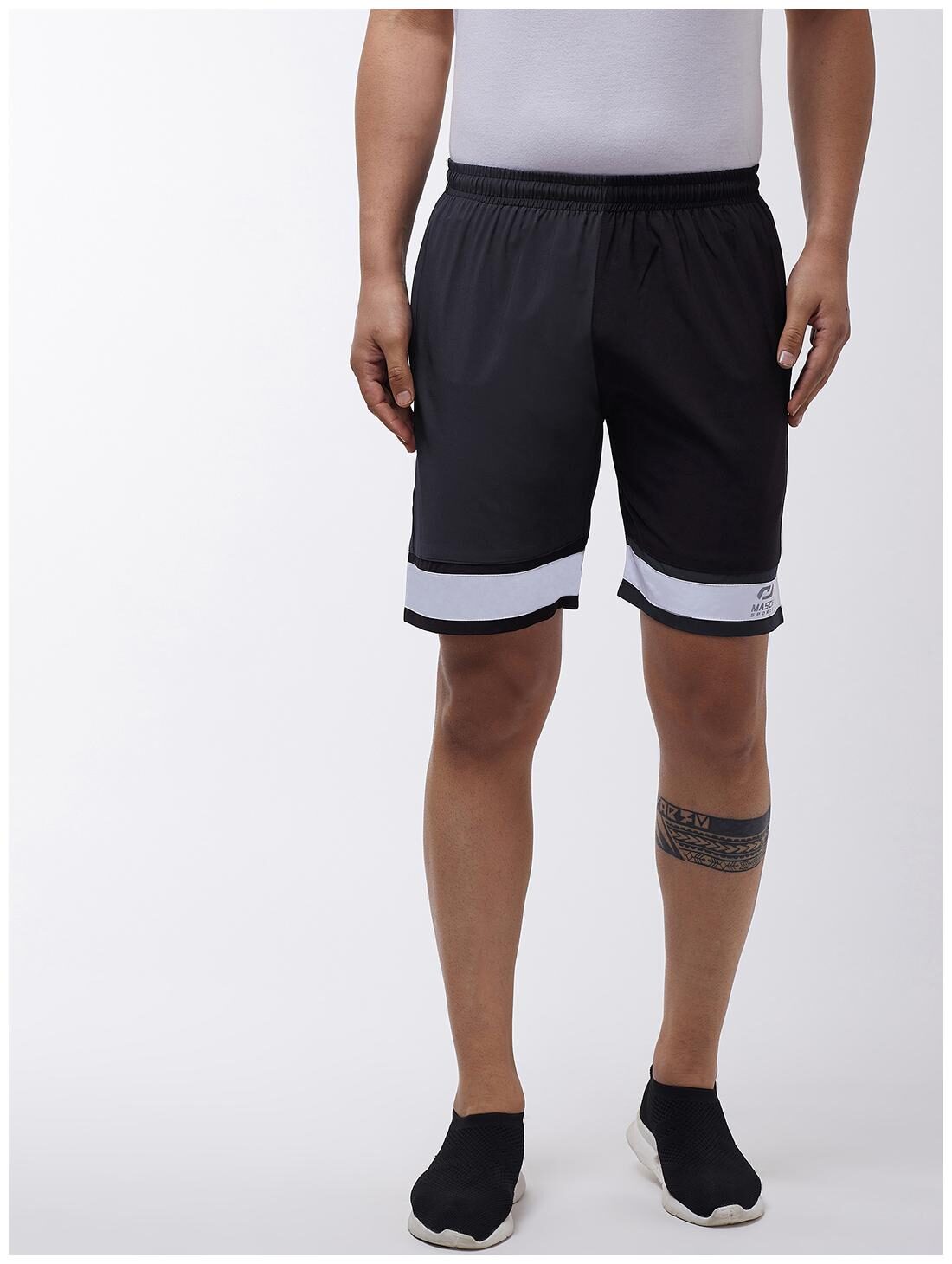 Masch Sports Mens Regular Fit Black and Grey Soft Polyester Colorblocked Sports Shorts
Masch Sports Mens Regular Fit Black and Grey Soft Polyester Colorblocked Sports Shorts