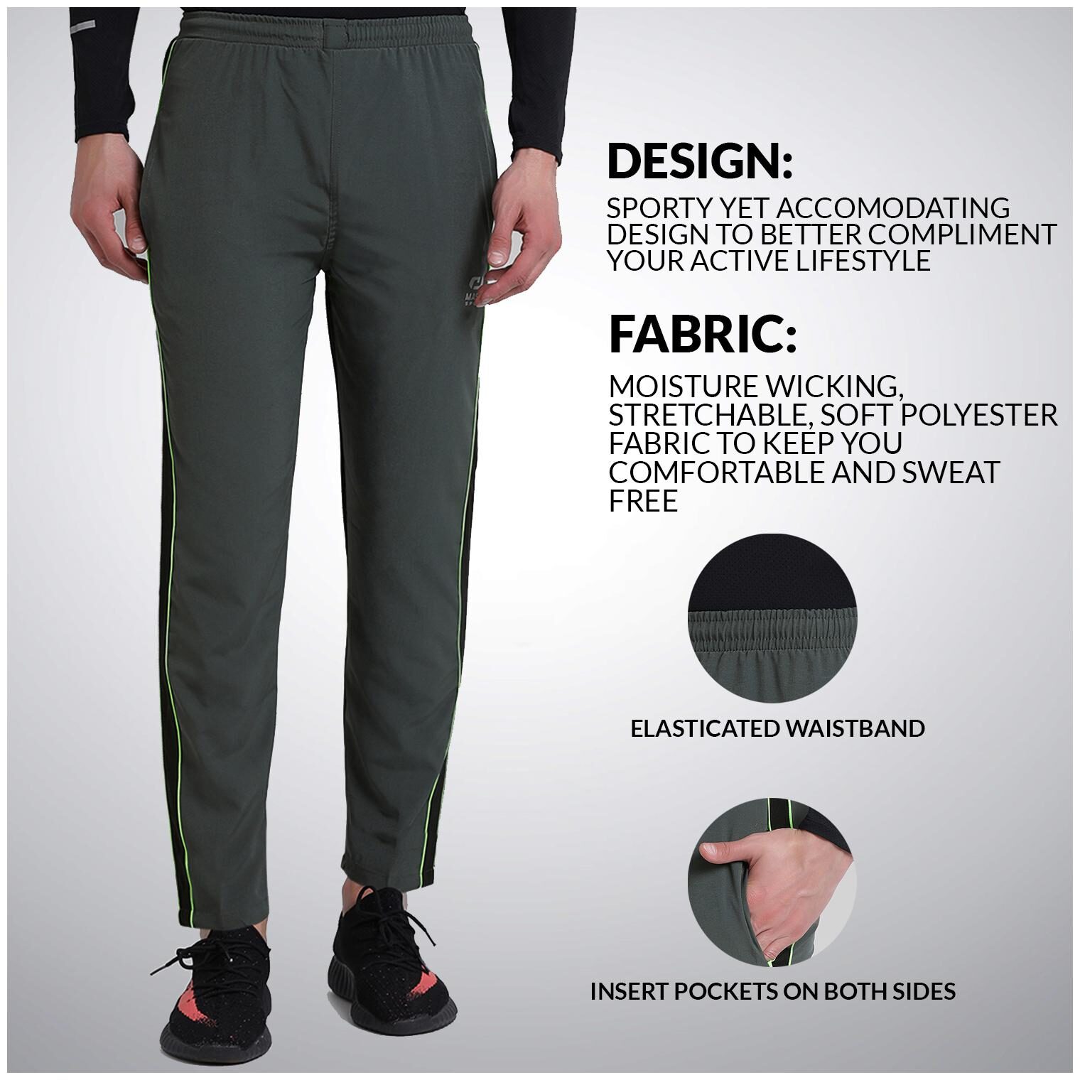 Masch Sports Mens Active Wear Regular-fit Lower with Elastic Waistband Casual Trouser Cum Running Track Pant with Pockets
Masch Sports Mens Active Wear Regular-fit Lower with Elastic Waistband Casual Trouser Cum Running Track Pant with Pockets