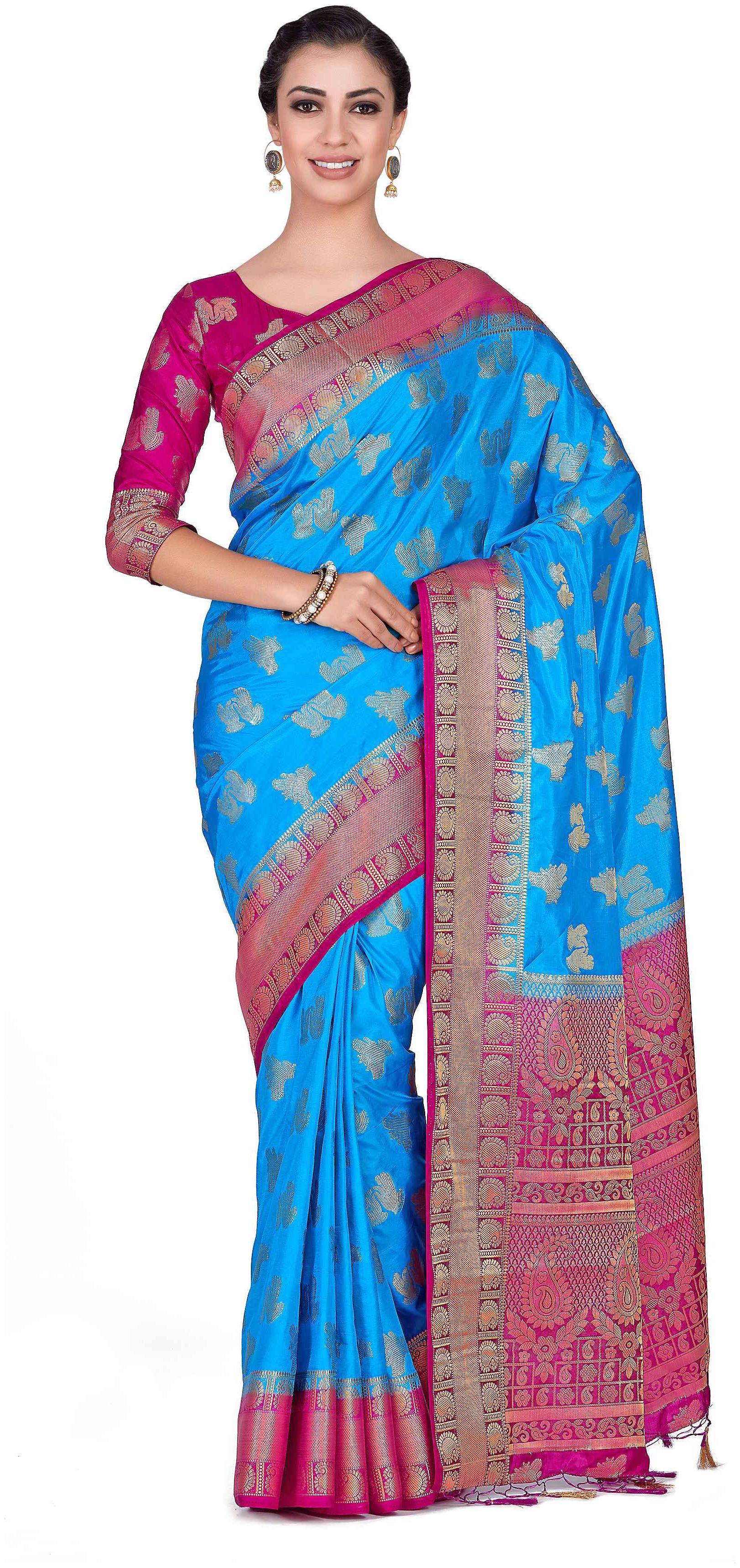 Mimosa Art silk Wedding saree Kanjivarm Pattu style With Contrast Blouse Color Turquoise (4298-321-2D-AND-MEJ)
Mimosa Art silk Wedding saree Kanjivarm Pattu style With Contrast Blouse Color Turquoise (4298-321-2D-AND-MEJ)