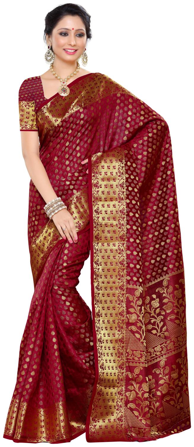 Mimosa Women s Traditional Art Silk Saree Kanchipuram Style color Maroon(3246-198-MRN)
Mimosa Women s Traditional Art Silk Saree Kanchipuram Style color Maroon(3246-198-MRN)