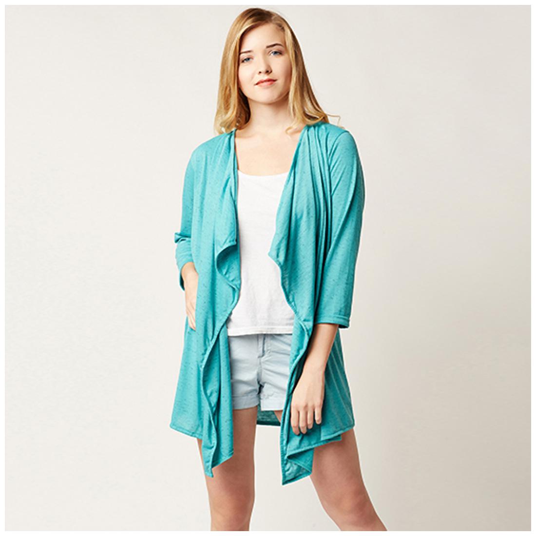 Miss Chase Women s Turquoise Cotton Open Front 3 4 Sleeve Solid Asymmetrical Hemline Waterfall Shrug
Miss Chase Women s Turquoise Cotton Open Front 3 4 Sleeve Solid Asymmetrical Hemline Waterfall Shrug
