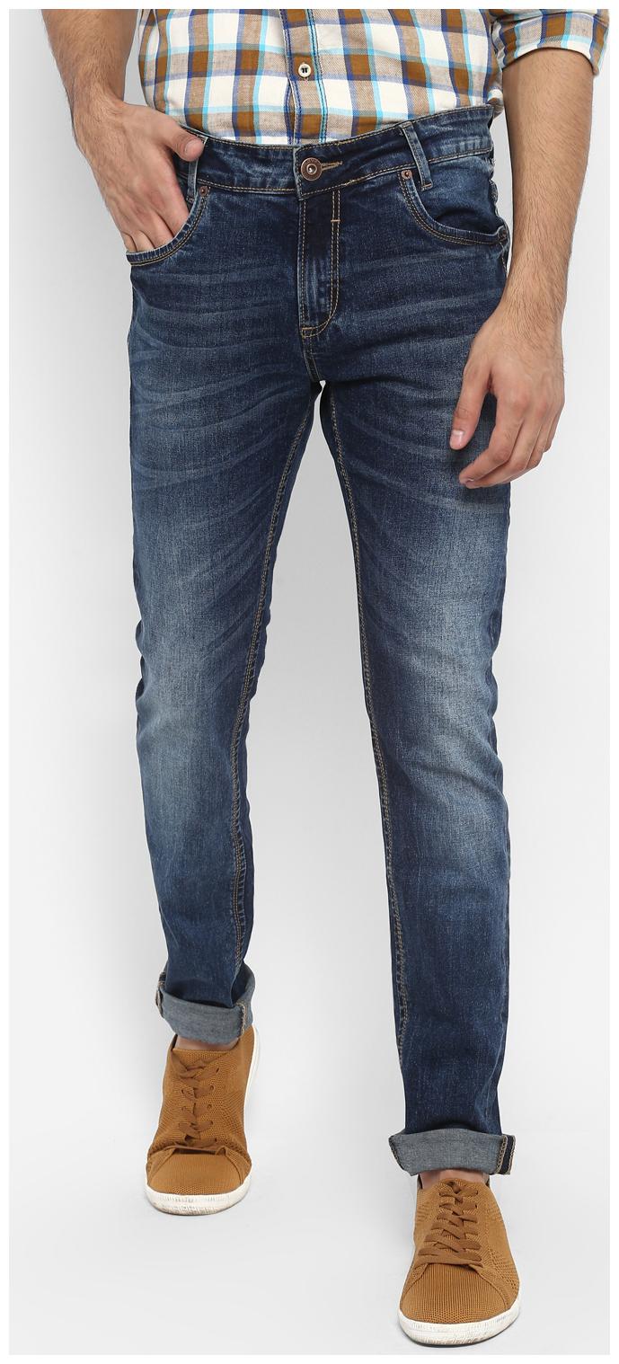 Mufti Men Navy Blue Skinny Fit Jeans